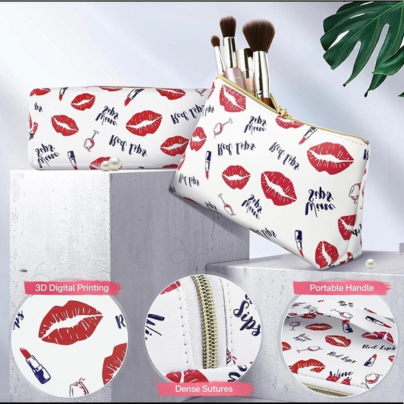 Etereauty 3 - Piece Make-up Bag Set - Lips & Sips - Picture 9 of 14